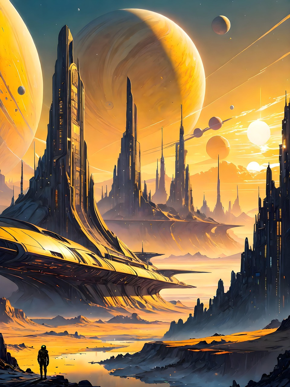 AI生成的科幻城市场景