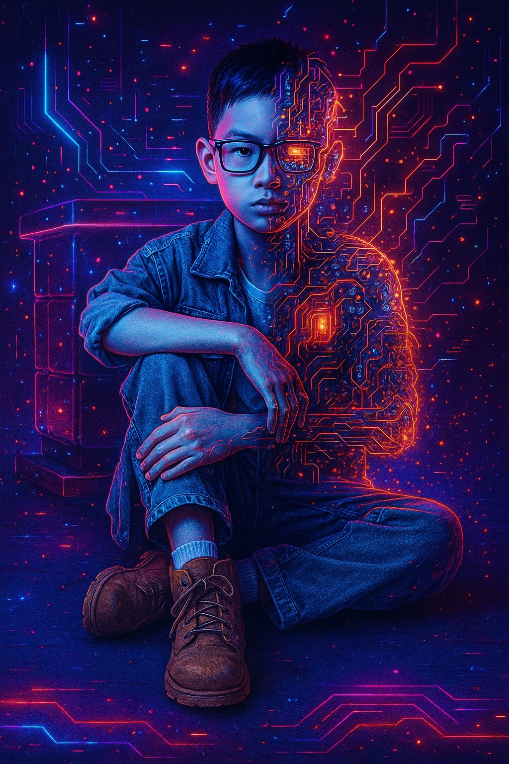 AI图像生成技术原理图