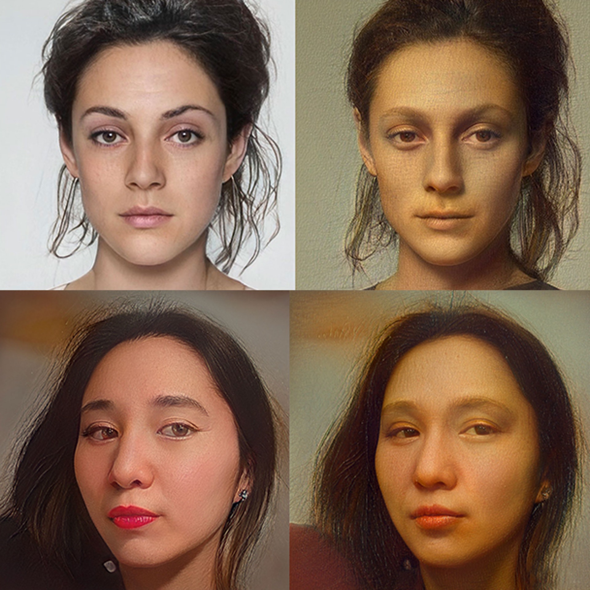 AI生成的人物肖像画